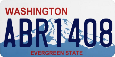 WA license plate ABR1408