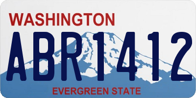 WA license plate ABR1412