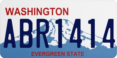 WA license plate ABR1414