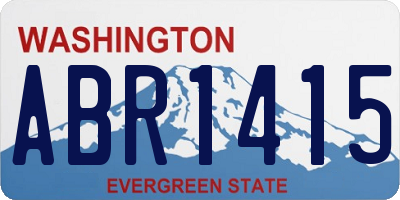 WA license plate ABR1415