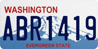 WA license plate ABR1419