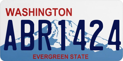 WA license plate ABR1424