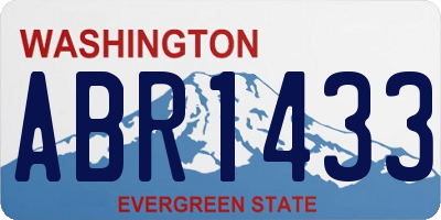 WA license plate ABR1433