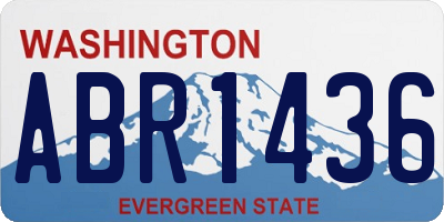 WA license plate ABR1436