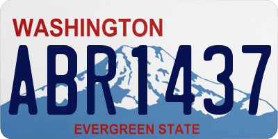 WA license plate ABR1437