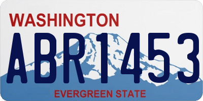 WA license plate ABR1453