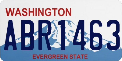 WA license plate ABR1463