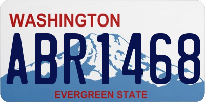 WA license plate ABR1468