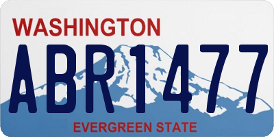 WA license plate ABR1477