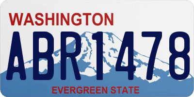 WA license plate ABR1478