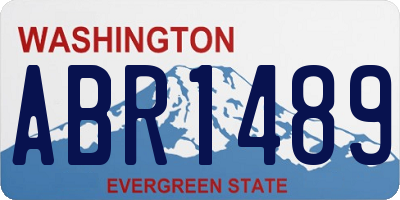 WA license plate ABR1489