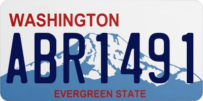 WA license plate ABR1491
