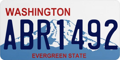 WA license plate ABR1492