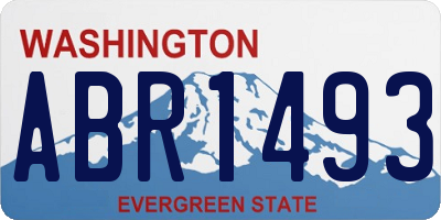 WA license plate ABR1493