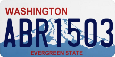 WA license plate ABR1503
