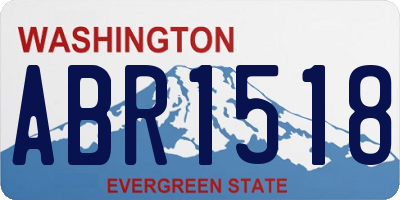 WA license plate ABR1518