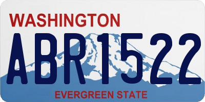 WA license plate ABR1522