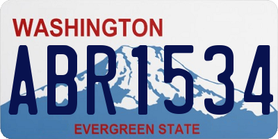 WA license plate ABR1534
