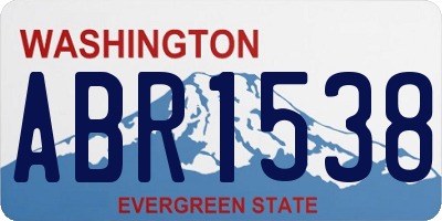 WA license plate ABR1538