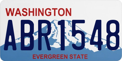WA license plate ABR1548