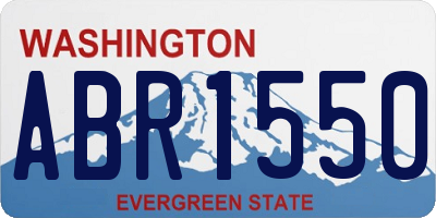 WA license plate ABR1550