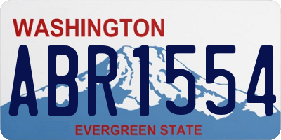 WA license plate ABR1554