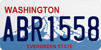 WA license plate ABR1558