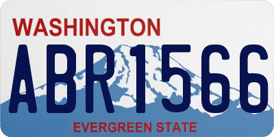 WA license plate ABR1566