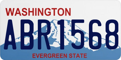 WA license plate ABR1568