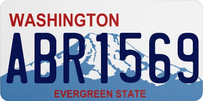 WA license plate ABR1569
