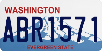 WA license plate ABR1571