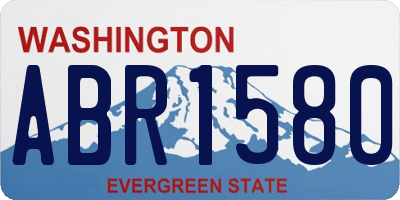 WA license plate ABR1580