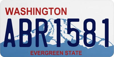 WA license plate ABR1581