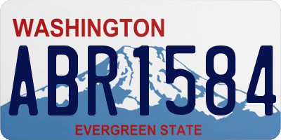 WA license plate ABR1584