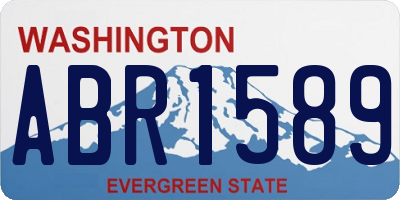 WA license plate ABR1589