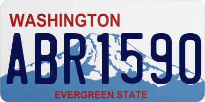 WA license plate ABR1590