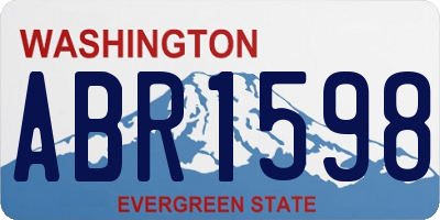 WA license plate ABR1598