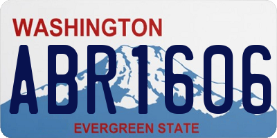 WA license plate ABR1606
