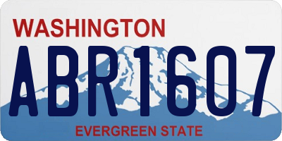 WA license plate ABR1607