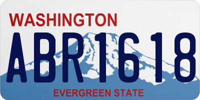 WA license plate ABR1618