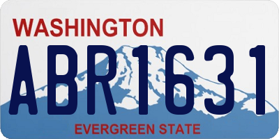 WA license plate ABR1631