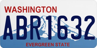 WA license plate ABR1632