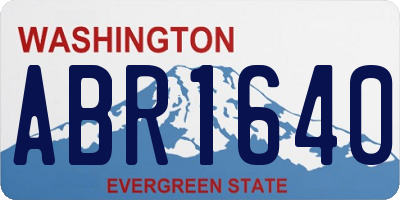 WA license plate ABR1640