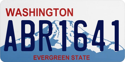 WA license plate ABR1641