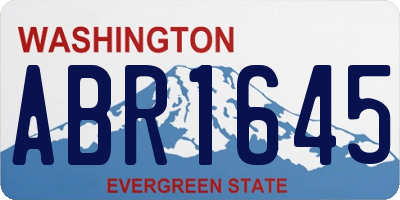 WA license plate ABR1645