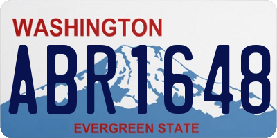 WA license plate ABR1648