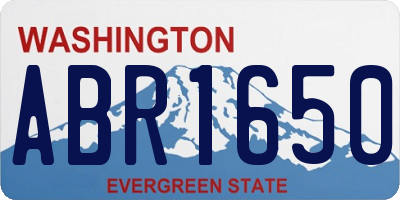 WA license plate ABR1650