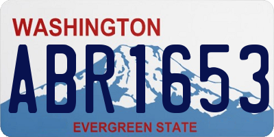 WA license plate ABR1653