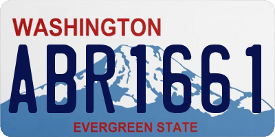WA license plate ABR1661