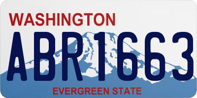 WA license plate ABR1663